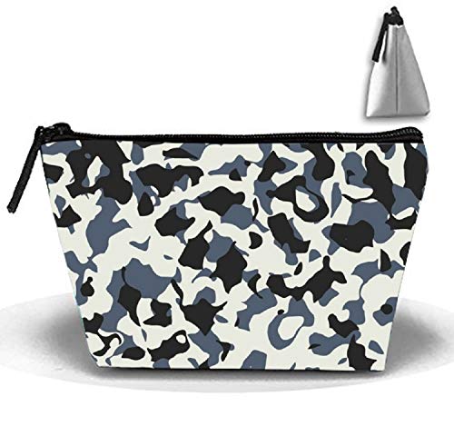 Bolsas de cosméticos de Camuflaje Blanco Bolsa de artículos de tocador de Viaje Porta lápices de Almacenamiento Trapezoidal portátil