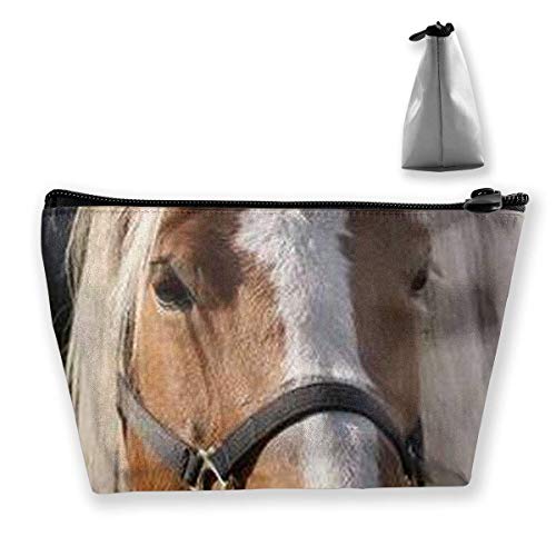 Bolso cosmético para Mujer Marrón Caballo Multifunción Maquillaje Bolso portátil Bolso Recibir Bolso, Trapecio