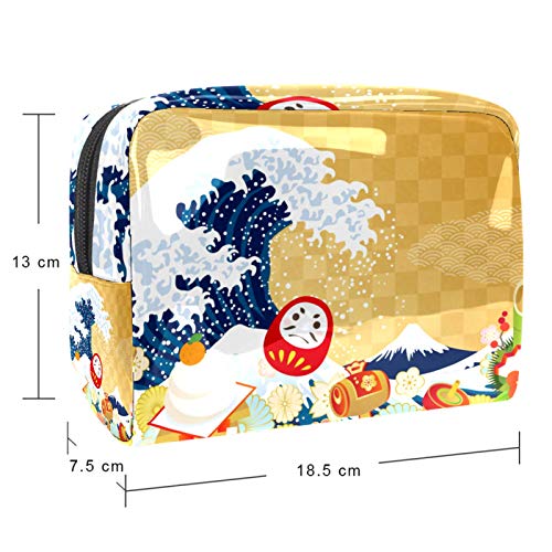 Bolso de Cosméticos Surf de Vaso Creativo Viaje de Maquillaje Organizador de Almacenamiento Cosmético de la Bolsa de Trabajo Impermeable para Las Mujeres 18.5x7.5x13cm