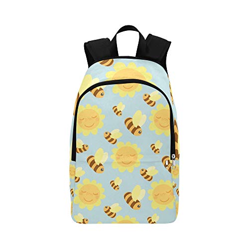 Bolso Deportivo Lindo Abeja trabajadora Alas Dobles Insecto Duradero Resistente al Agua Clásico Bolso Informal de Negocios Bolsos universitarios Mochila de Hombro para niñas Mochila de Nylon