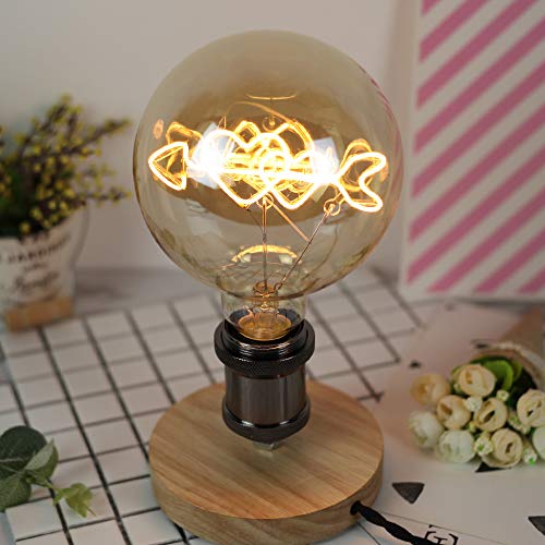 Bombillas LED Bombilla Vintage Alfabeto Love Home Lámpara de mesa Bombilla 4W Regulable 220 / 240V E27 Bombilla decorativa con brillo cálido (Cupid Arrow)