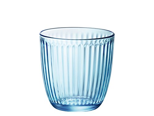 Bormioli Rocco & Higlio- Line - Vaso de agua, color azul, cód. BOR1239, 6 unidades