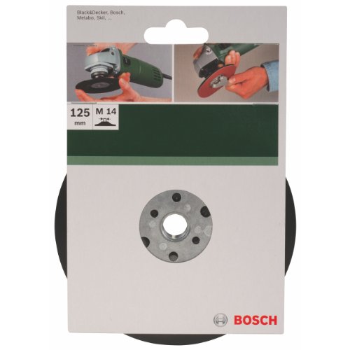 Bosch 2 609 256 254 - Juego de Discos Lijadores de Fibra de 12 Piezas Para Amoladora Angular, Corindón + 2 609 256 257 - Plato Lijador Para Amoladoras Angulares, Sistema de Sujeción, 125 Mm