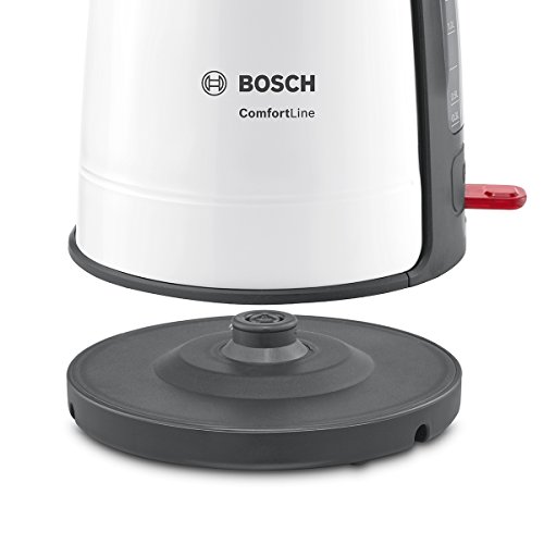 Bosch TWK6A011 ComfortLine Hervidor de agua, 2400 W, 1.7 litros, color gris y blanco