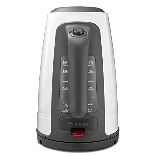 Bosch TWK6A011 ComfortLine Hervidor de agua, 2400 W, 1.7 litros, color gris y blanco