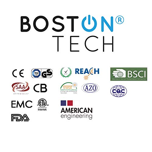 Boston Tech WE-115 Almohadilla Termica de 30x60 Cm. Color Gris. Manta Eléctrica de Calentado rápido, Tres niveles de temperatura, Apagado Automático.