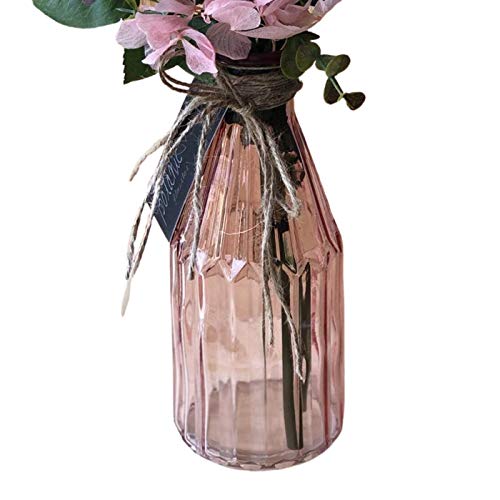 BOTANIC DESSIGN Ramo de Flores Artificiales JARRÓN Decorativo Incluido Arreglo Floral Artificial con Diferentes Tipos de Rosas de Abertura Exquisita y Color Suave para decoración hogar