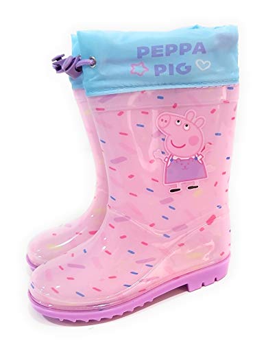 Botas de Agua Peppa Pig para Niñas - Botas Agua Peppa Pig con Suela Antideslizante y Cierre Ajustable (Numeric_29)