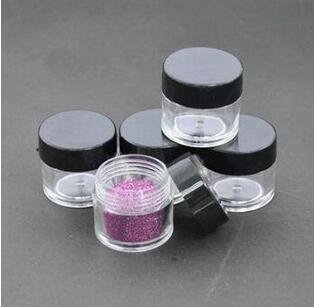 Botes de plástico rellenables de 30g 30 ml redondos transparentes con tapón de rosca tarros vacíos para cosméticos lote de recipientes para maquillaje sombra de ojos uñas