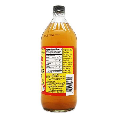 Bragg – orgánico Apple sidra vinagre Gallon, Basic, 32 onzas líquidas