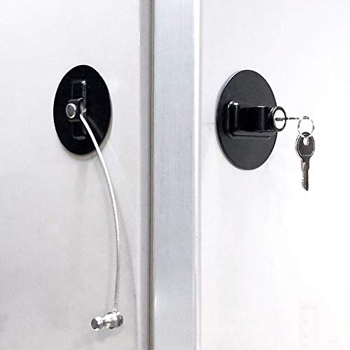 Brillie cerradura para puerta de refrigerador con llaves, cerradura de seguridad para frigorífico, congelador, cerradura para puerta de armario, fuerte cierre adhesivo para bebé