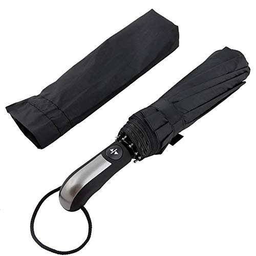 by Amazon - Paraguas Plegable Automático Impermeable, Paraguas de Viaje a Prueba de Viento, Folding Umbrella, Recubrimiento de Teflón, Dosel Reforzado, Mango Antideslizante Ergonómico, 106 cm