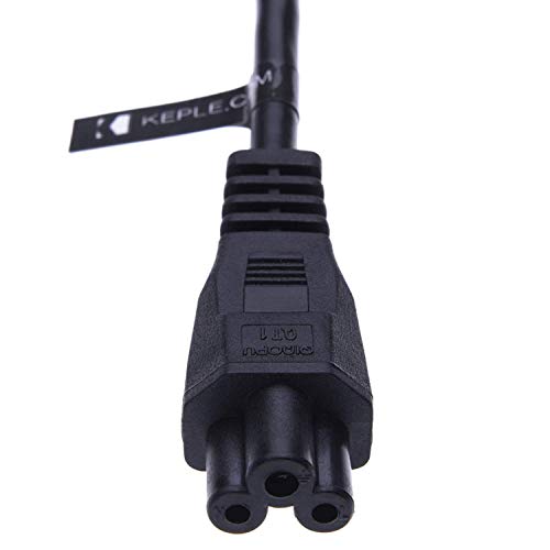 Cable de Alimentación con 3 Clavijas Compatible Con: Samsung Chromebook, Compaq E series, Lenovo ThinkPad, HP Spectre x360, Dell cable EURO Schuko CEE7 a C5 Hoja Trébol 3 Prong AC 10 A 250v 5m Negro