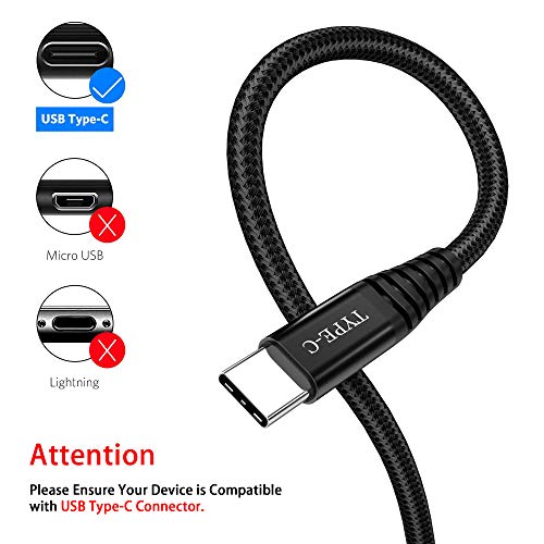 Cable USB Tipo C 1M 2M,3A Cable Cargador de Nylon,Carga Rápida,Para Samsung Galaxy A51 A71 A50 A40 A70 A20E A80 A90 5G,S20 Plus Ultra S10 S10E S8 S9,Note 10/10+ 8 9,A21 A31 A41 A81 A91,Lumia 950/950XL