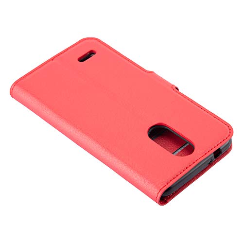 Cadorabo Funda Libro para LG K9 en Rojo CARMÍN - Cubierta Proteccíon con Cierre Magnético, Tarjetero y Función de Suporte - Etui Case Cover Carcasa