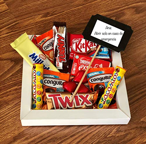 Caja de chocolates con mensaje personalizado