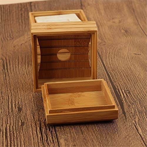 Cajas de jabón LouisaYork, jaboneras de madera con tapas, 2 piezas de jabón de bambú natural para cocina y baño