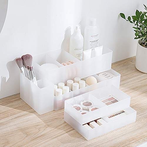 Cajas de joyería DJSSH Cosmética Caja de Almacenamiento cajón Ajustable Estilo Fábrica de plástico Caja de Almacenamiento de Oficina Contenedores con la Caja Perfumes Cosméticos Divisor DJSSH