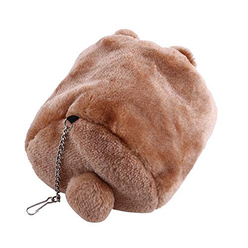 Cama hámster felpa, lindos hámsters Forma fijable Casa mascotas Invierno cálido Pequeño animal doméstico Dormir Nido Juguetes escondidos para hámster Conejillos Indias Erizo Ardilla Ratone(Brown)