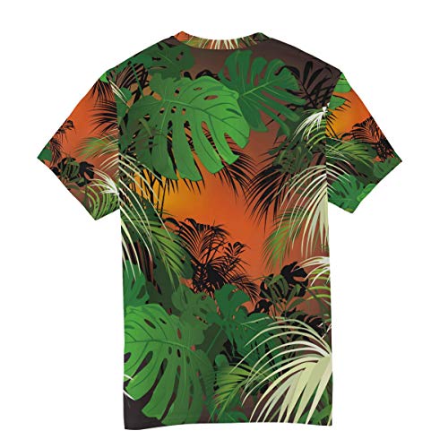 Camiseta para Hombre niños misteriosa Selva Tropical Personalizada Manga Corta