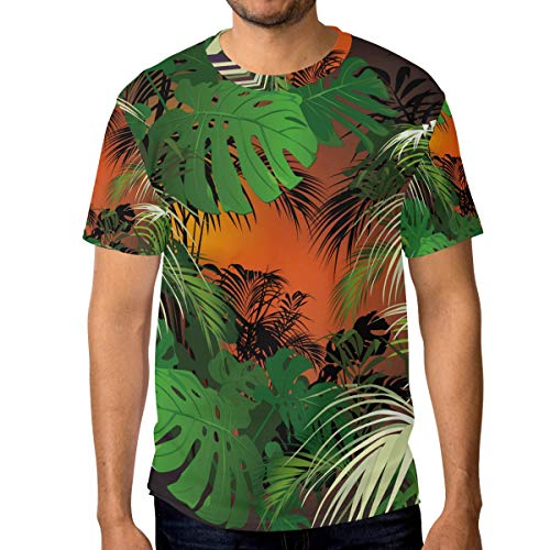 Camiseta para Hombre niños misteriosa Selva Tropical Personalizada Manga Corta