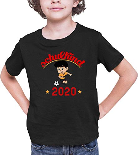 Camiseta para niños y niñas Uniforme 26 - Balón de fútbol (capacidad: 26 cm), color negro 116 cm