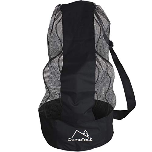 CampTeck U7081 Bolso Red Balones Saco Futbol Bolsa Pelotas Poliéster con Correa Hombro - Negro