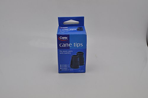Cane Tips 3/4 Inches Grey Color by Apex-Carex - 1 Pair (A725-11) by Carex Health Brands