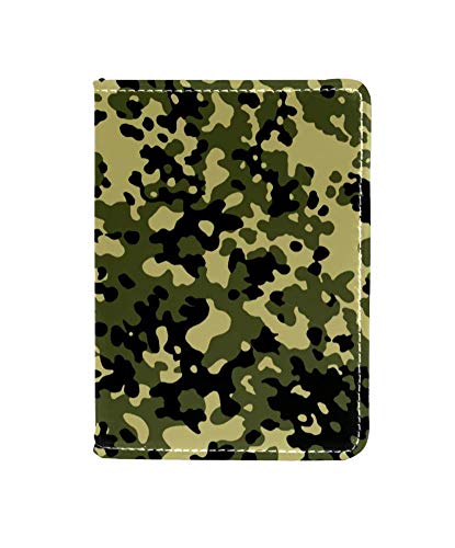 Cartera de la Cubierta del Tenedor del Pasaporte del Camuflaje del Camuflaje de la Selva, Protector del Organizador del Pasaporte del Viaje del Estuche de la Tarjeta de Bloqueo RFID