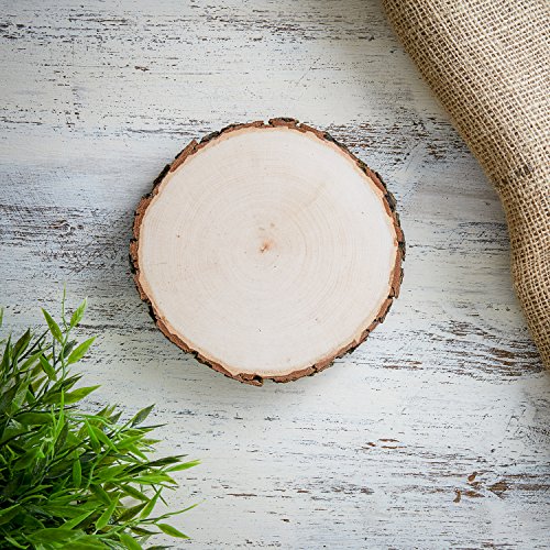 Casa Vivente Rodaja de Madera Natural Placa para Colgar en Puertas Artículos de Decoración Diámetro 18 cm