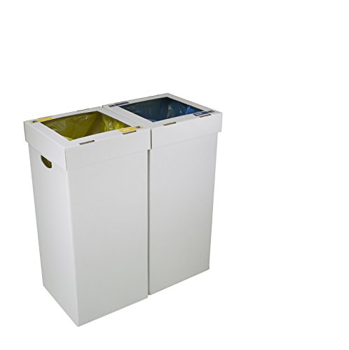 CERVIC - Papelera Aneto 1 Residuo 100L (Pack 10 Uds), Talla 35,7 X 35,7 X 81 Cm