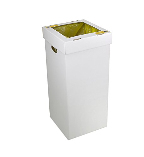 CERVIC - Papelera Aneto 1 Residuo 100L (Pack 10 Uds), Talla 35,7 X 35,7 X 81 Cm