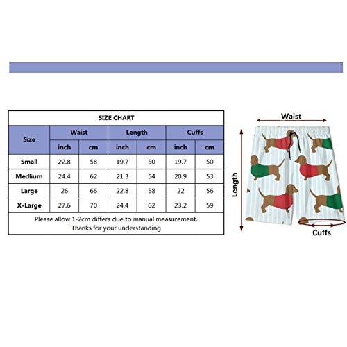 CGHD Bañador con diseño de Perro Salchicha para Adolescentes Shorts de Playa de Secado rápido con Bolsillos Laterales