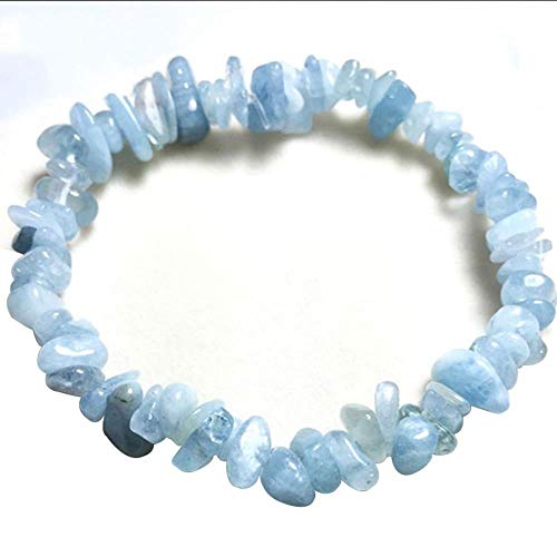 CHENSHUAI Pulsera de Piedra Irregular Natural Hecha a Mano con Cuentas de Piedras Preciosas Pulseras Simples para Mujer con Cuerda Ajustable, joyería para Mujer, Rosa gelatina