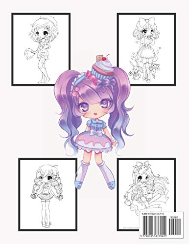 Chibi Girls Coloring Book: For Kids with Cute Lovable Kawaii Characters