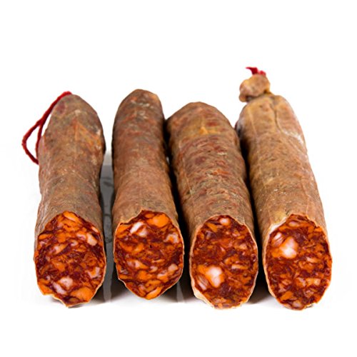 Chorizo de Bellota Ibérico "La Finojosa". 2 medias piezas. Peso aprox. 1 kg