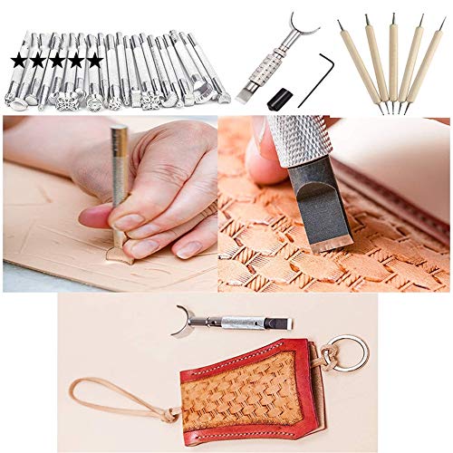 CHSEEO Artesanía del Cuero, 366 Piezas Juegos y Kits de Costura Kits de Repujado de Cuero Herramientas de Coser Perforadora de Cuero para Manualidades DIY Cuero Artesanía #1