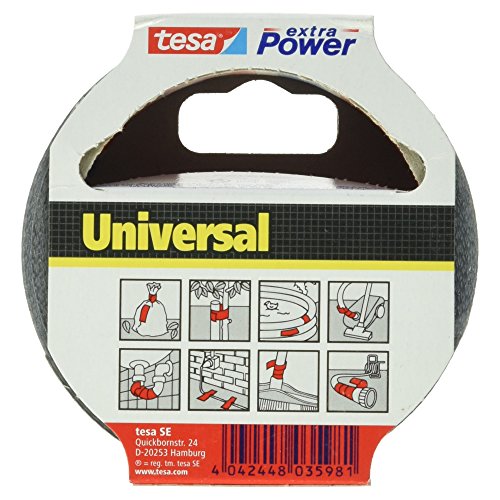 Cinta adhesiva americana tesa Extra Power Universal (10 m), color Plata