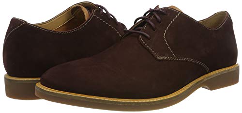 Clarks Atticus Lace, Zapatos de Cordones Derby para Hombre, Braun Burgundy Nubuck Burgundy Nubuck, 42 EU