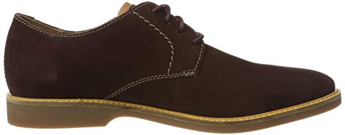 Clarks Atticus Lace, Zapatos de Cordones Derby para Hombre, Braun Burgundy Nubuck Burgundy Nubuck, 42 EU