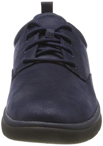 Clarks Tunsil Lane, Zapatos de Cordones Derby para Hombre, Azul Marino, 43 EU