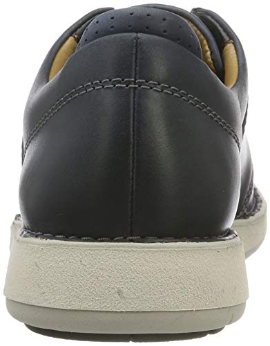 Clarks Un Larvik Lace, Zapatos de Cordones Derby para Hombre, Azul Marino, Piel Marina, 43 EU