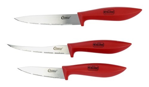 Clauss Messer Cuchillos de Cocina, Acero, Marrón, 27.50x14.50x2.80 cm