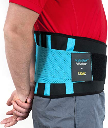 Clever Yellow Faja Lumbar para la Espalda - Doble Ajuste, Adaptación, Calidad de Nivel Profesional, AgileBak