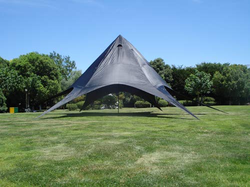 CLP Carpa de Estrella para Eventos XL I Carpa de Araña de Tejido I Carpa de Camping con Revestimiento de PU I Carpa para Eventos 40m² I Color: Negro