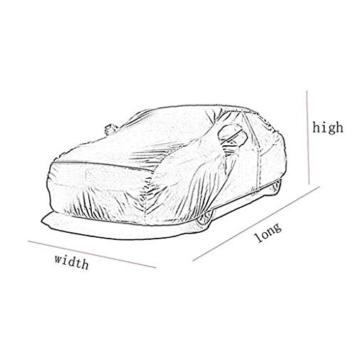 Coche A Prueba De Polvo Cubierta for Coche Impermeable Inoxidable Anti Niebla Resistencia A Las Heladas Ligero, Plata (Size : 525 * 190 * 155cm)