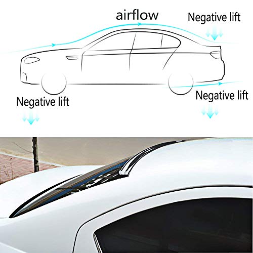 Coche Alerón Trasero,Universal 150CM Coche Techo Spoiler Fibra de Carbono Estilo