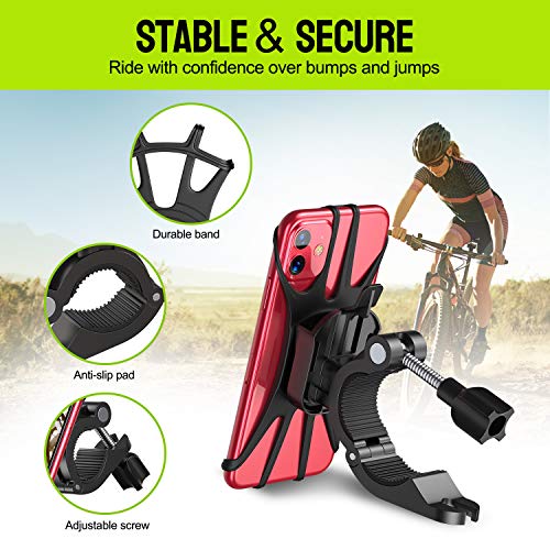 Cocoda Soporte Movil Bicicleta, Desmontable Soporte Movil Moto Bici, 360° Rotación Porta Movil Bicicleta Accesorios Moto Compatible con iPhone 11 Pro MAX/XS MAX/XR, Samsung S20 y Otro 4.7"-7.5" Móvil