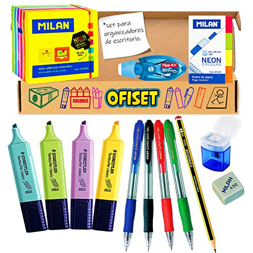 Coleset Pack Material Oficina y Papeleria Pack Boligrafos Pilot Subrayadores Pastel Pack Material Escritorio Papeleria Escolar Material Escolar Kawaii Organizador Escritorio en Materiales Escolares