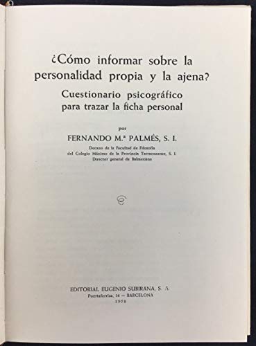 ¿Cómo informar sobre la personalidad propia y la ajena? cuestionario psicográfico para trazar la personalidad